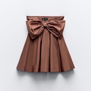 NWT Zara bow front strapless mini dress